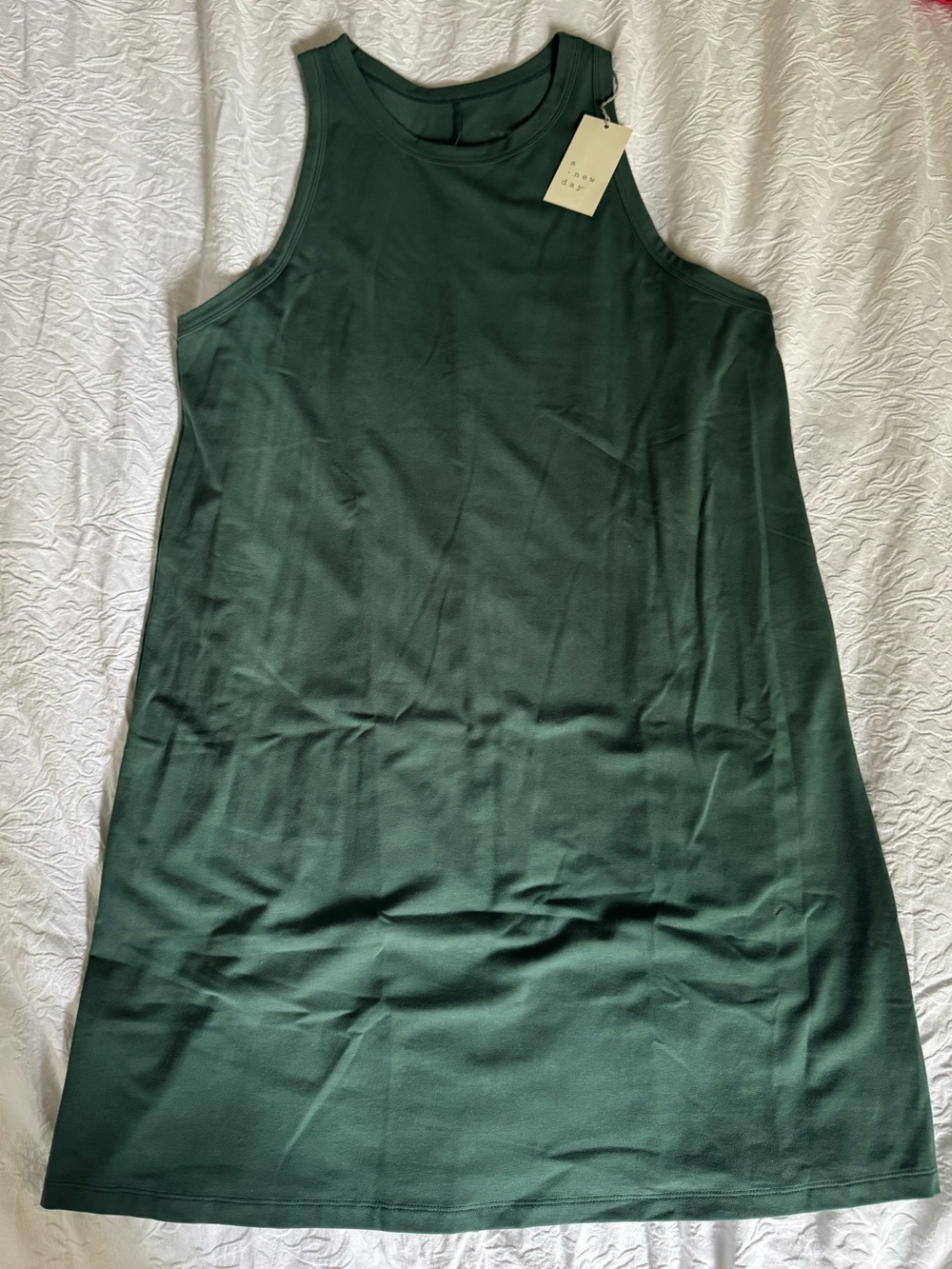 Women’s Sleeveless Stretchy Dress - Dark Green